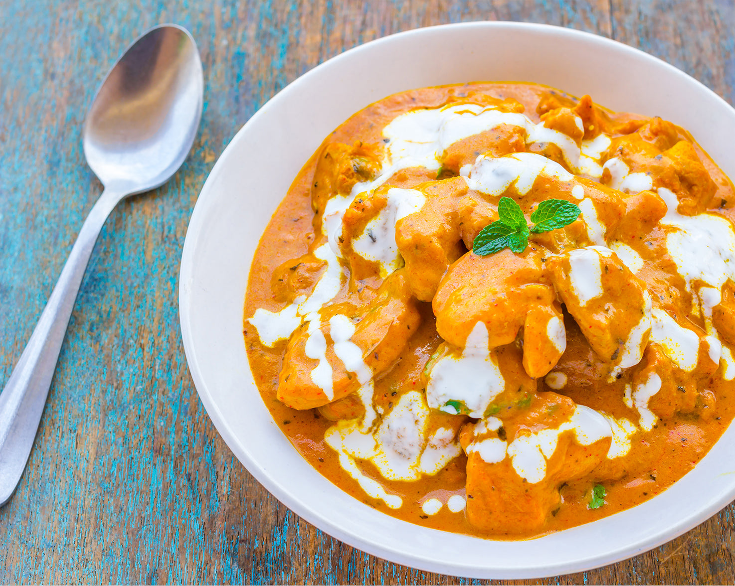 Chicken Curry with Yellow Garlic Rice