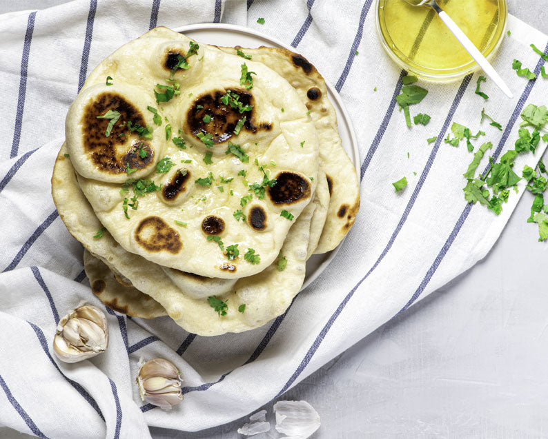 Gluten Free Garlic and Coriander Flatbreads