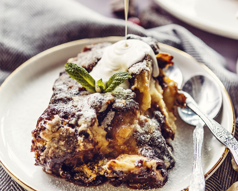 Hot Cross Bun and Chocolate Butter Pudding