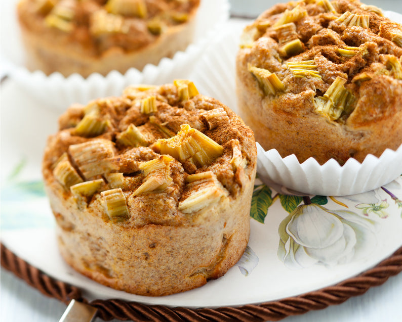 Rhubarb Crumble Cupcakes