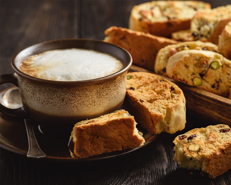 Almond and pistachio biscotti