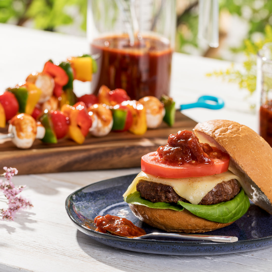 Homemade Beef Burgers with Mint and Parsley